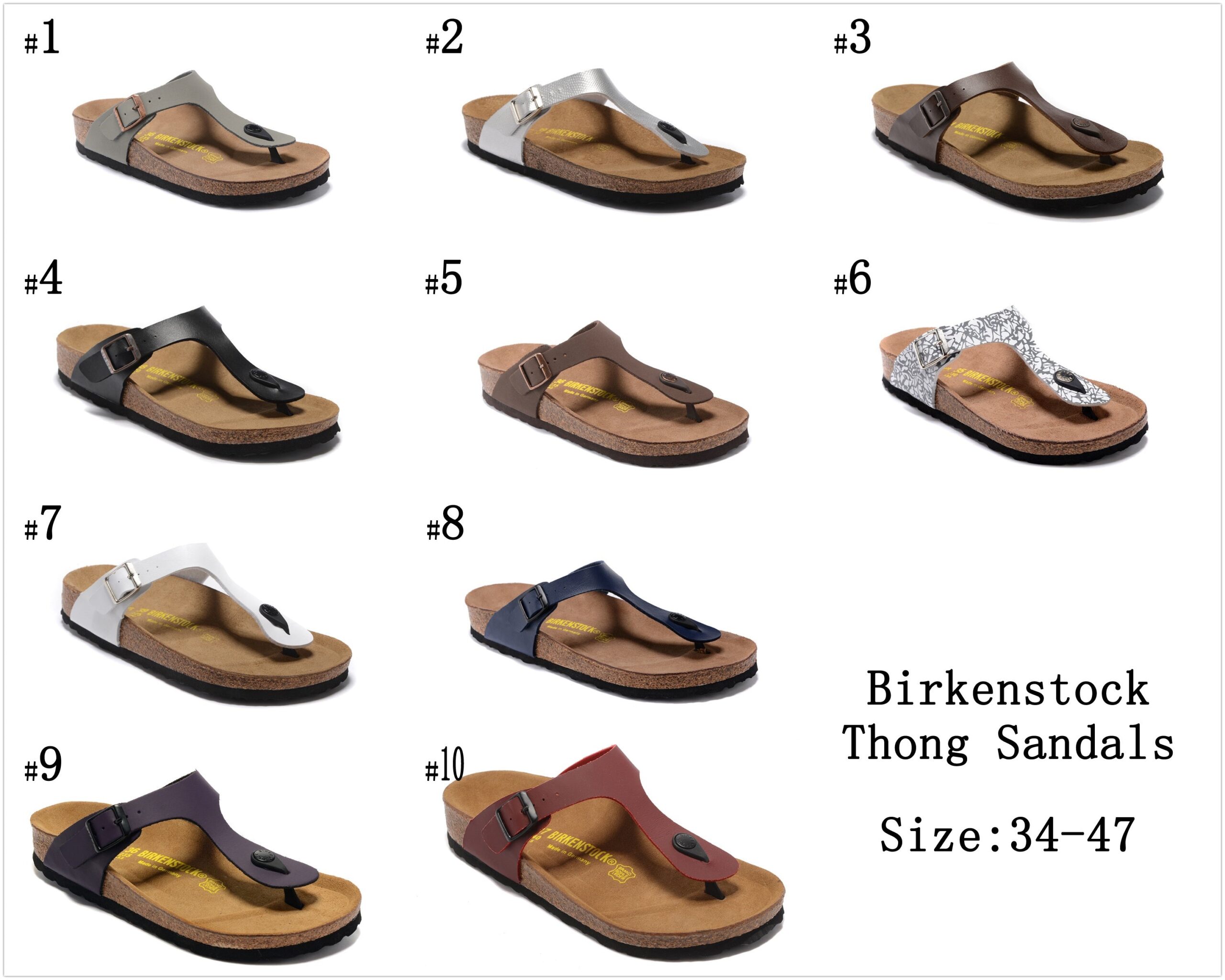 Birkenstock Thong Sandals size 34-47