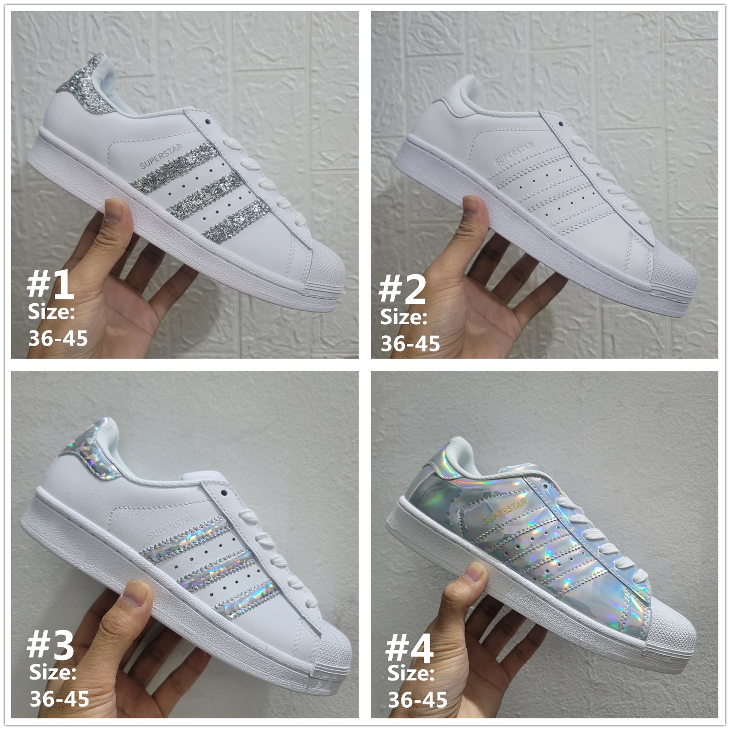 Adidas Superstar size 36-45 (6 colors)