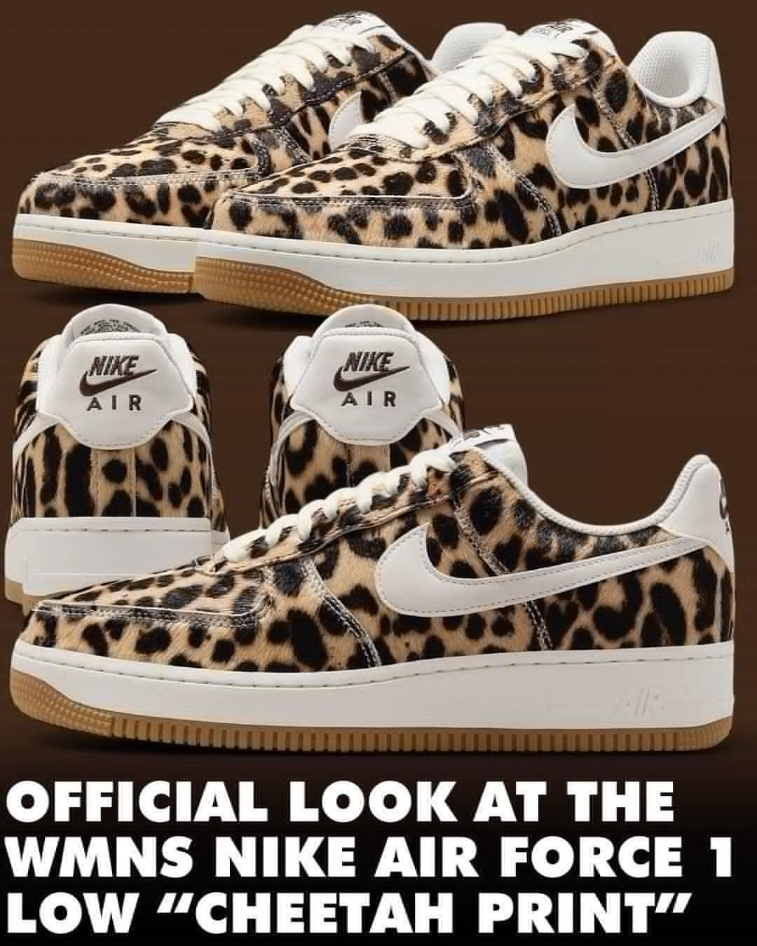 Nike Inspired Nike Air Force 1 Low Cheetah Print